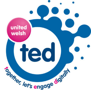 TED app logo with United Welsh logo