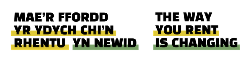 The Way you rent is changing & Mae'r ffordd yr ydych chi'n rhentu yn newid