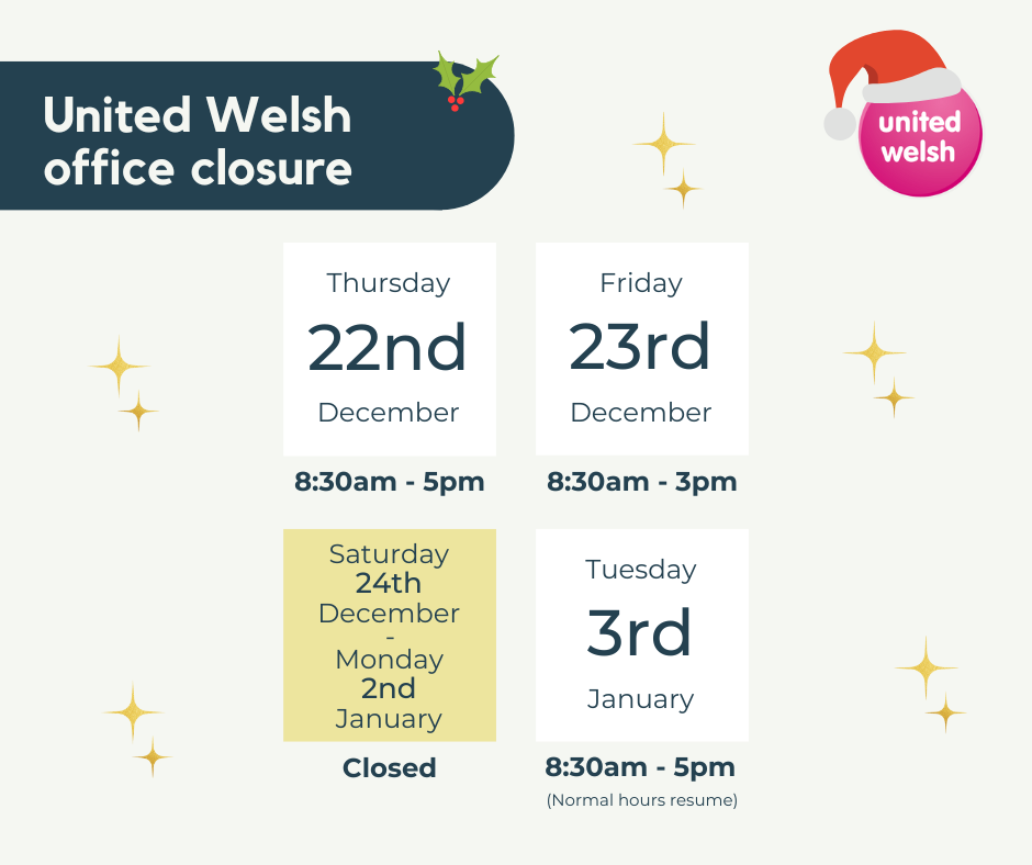 United Welsh Christmas Opening Hours