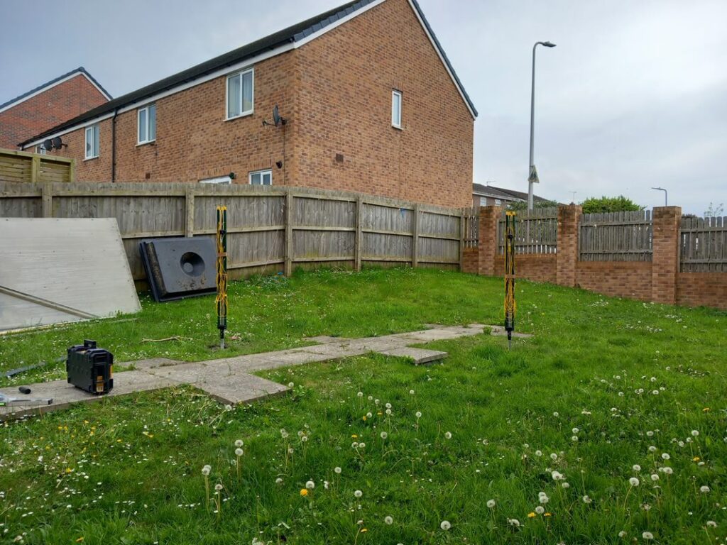 A photo of the garden area in Treharne Road, Barry. 