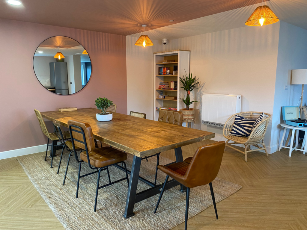 The kitchen area of Acer House in Brynmawr.