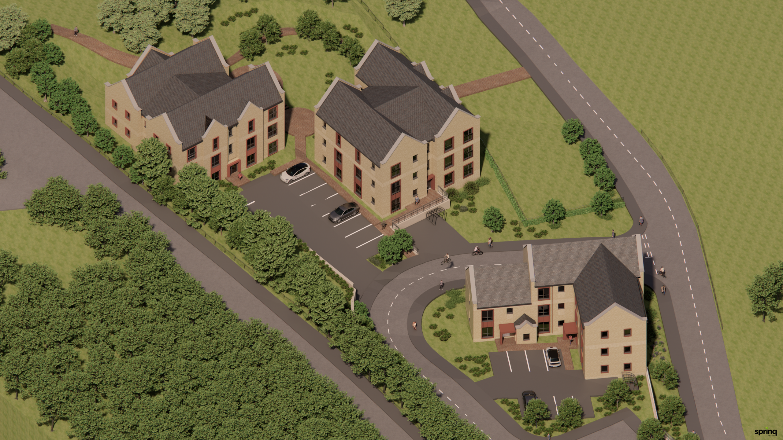 CGI of our development at Winding Wheel Lane, which consists of three apartment blocks.